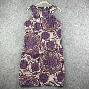 Muse Dress Womens 10 Embroidered Geometric Boho Shift Colorful Lined Zip